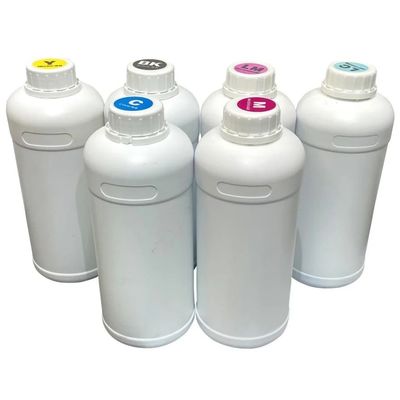DTF 잉크 인쇄 1000ml 병 맑은 색상 물 기반 색소 잉크 섬유에