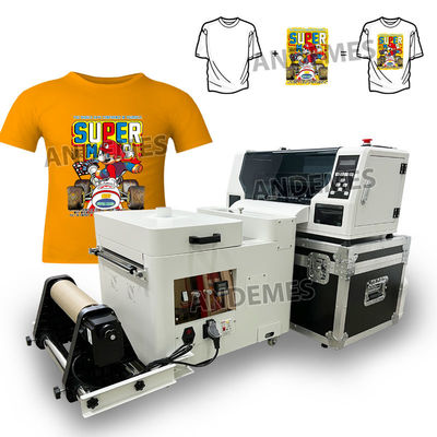 안데메스 데스크톱 13인치 DTF 프린터 두 XP600 헤드 CMYK W 잉크로 티셔츠를 사용자 정의합니다