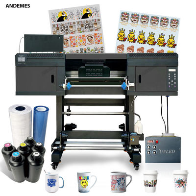 A1 60cm UV Dtf 프린터 CMYK + 화이트 라크 잉크 롤에서 롤 스티커 인쇄