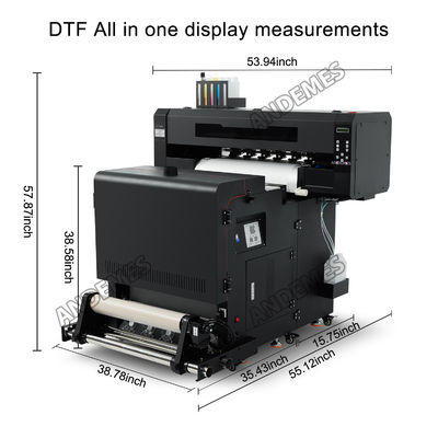 600mm 프린트 차원 다채색 24인치 DTF 티셔츠 인쇄용 잉크젯 프린터