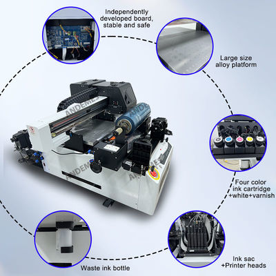 A3 UV 프린터 CMYKWV UV 잉크 CE/UKCA/ROHS 인증