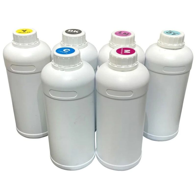 DTF 잉크 인쇄 1000ml 병 맑은 색상 물 기반 색소 잉크 섬유에